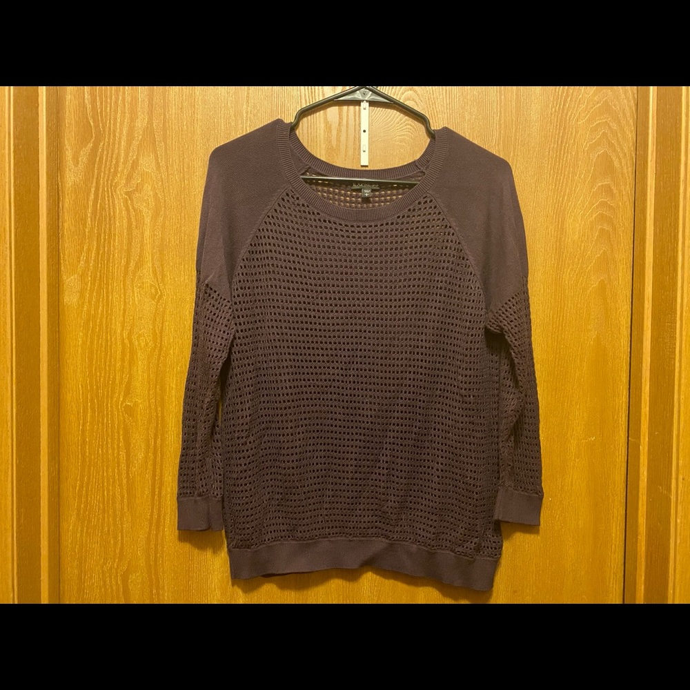 EXPRESS Open Stitch 3/4 Sleeve Dolman Sweater